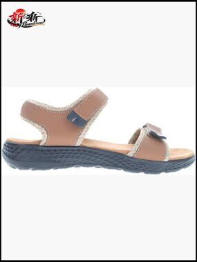 Lightweight strappy walking sandal with neoprene lined PU straps, adjustable